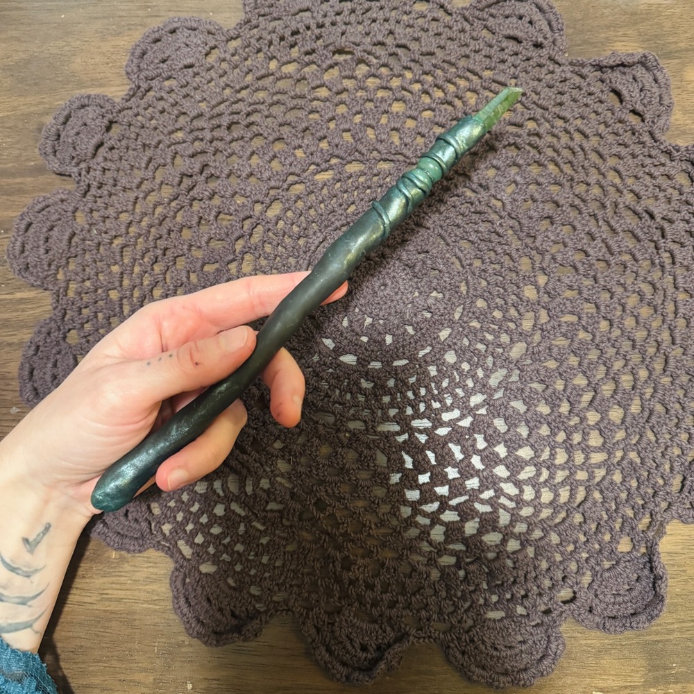 Handcrafted Green Magic Wand